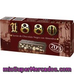 1880 Turrón De Chocolate Negro Con Almendras 70% Cacao Tableta 250 G