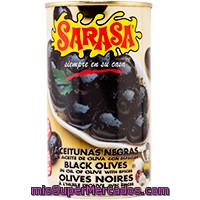 Aceitunas Negras Especiadas Sarasa, Lata 185 G