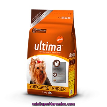 Affinity Ultima Mini Yorkshire Terrier Rico En Pollo Y Arroz Para Perros De 1 A 10 Kg Bolsa 1,5 Kg