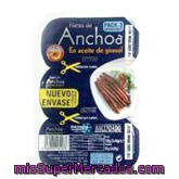 Anchoa Filete Aceite Girasol, Hacendado, Pack 3 U - 120 G Escurrido 87 G