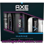 Axe Pack Marine Con Desodorante Spray 150 Ml + Gel De Baño Frasco 250 Ml + After Shave Click Frasco 100 Ml