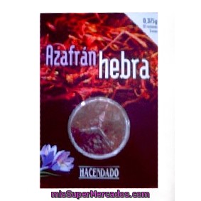 Azafran Hebra, Hacendado, Caja 0,37 G