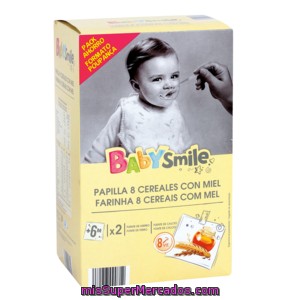 Babysmile Papilla 8 Cereales Con Miel Caja 1200 Gr