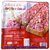 Baguette Congelada Jamon Queso, Hacendado, Paquete 2 U - 280 G