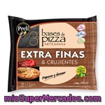 Base Pizza Congelada Extra Fina, Preli, Paquete 3 U - 420 G