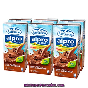 Bebida De Soja Sabor Chocolate Alpro 6 Unidades De 1 Litro