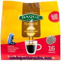 Café Molido Natural Baqué, Paquete 16 Monodosis