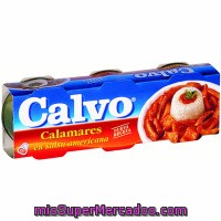 Calamares En Salsa Americana Calvo, Pack 3x80 G
