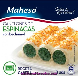 Canelones
            Maheso Espinacas-bech 300 Grs