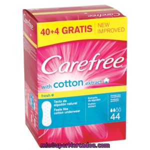 Carefree Protege Slips Normal Fresh Paquete 44 Ud