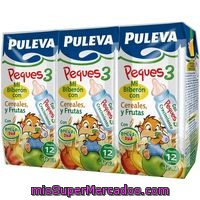 Cereal-fruta Puleva Peques 3, Pack 3x200 Ml