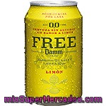 Cerveza (0,0% Alcohol) Con Sabor A Limón Free Damm Lata De 33 Centilitros