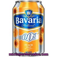 Cerveza 0,0 Melocotón Bavaria, Lata 33 Cl