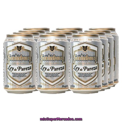 Cerveza Alemana Ley Pureza (malta,cebada,agua,lupulo) ***novedad***, Steinburg, Lata Pack 12 X 330 Cc - 3960 Cc