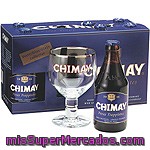 Chimay Azul Cerveza Belga Trapense Pack 6 Botella 33 Cl + Copa De Regalo