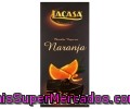 Chocolate Negro Con Naranja Lacasa 150 Gramos.