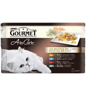 Comida Para Gatos Con Pollo Gourmet Pack 4x85 Gr.