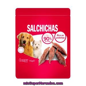 Comida Perro Salchicha Carne, Compy, Paquete 95 G