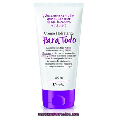 Crema Hidratante Para Todo Uso Facial Corporal Y Capilar, Deliplus, Tubo 100 Cc