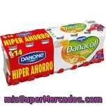 Danone Danacol Yogur Líquido Sabor Fresa 0% Pack 14 Unidades 100 G