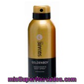 Desodorante Spray Hombre Perfume Golden  (dorado), 4 Square, Bote 150 Cc