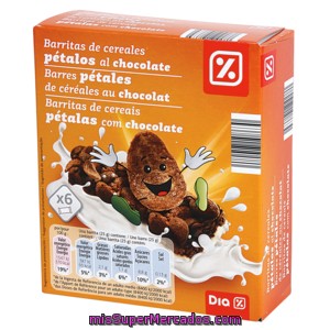 Dia Barritas De Cerales Kid Pétalos Al Chocolate Estuche 6 X 25 Gr