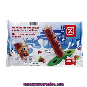 Dia Barritas De Chocolate Con Leche Y Avellanas Paquete 110 Gr
