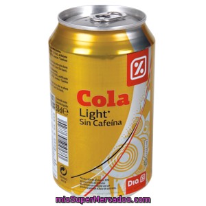 Dia Refresco De Cola Light Sin Cafeina Lata 33 Cl
