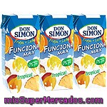 Don Simon Funciona Max Tropical Fruta + Leche Pack 3 Envases 33 Cl