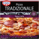 Dr. Oetker Tradizionale Speciale Pizza Con Salami Jamón Champiñones Queso Y Tomate Estuche 345 G