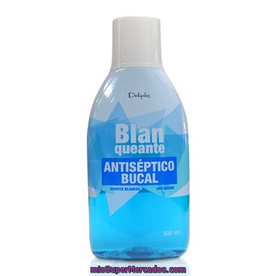 Enjuague Bucal Dientes Blancos (azul Fuerte) ***producto Mejorado***, Deliplus, Botella 500 Cc