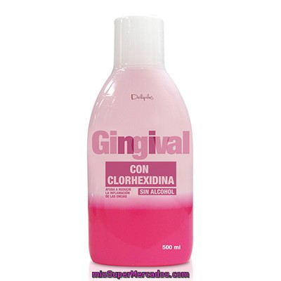 Enjuague Bucal Gingival Con Clorhexidina Sin Alcohol (reduce Inflamacion De Las Encias), Deliplus, Botella 500 Cc