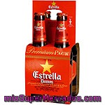 Estrella Damm Cerveza Rubia Nacional Pack 4 Botellas 33 Cl