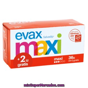 Evax Protegeslip Maxi Caja 34+2 Uds