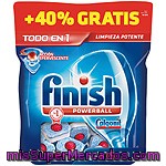 Finish Calgonit Detergente Lavavajillas Power Ball Todo En 1 Acción Efervescente Bolsa 37 Pastillas