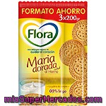 Flora Galleta María Dorada Al Horno 3 Paquetes X 200 G Envase 600 G