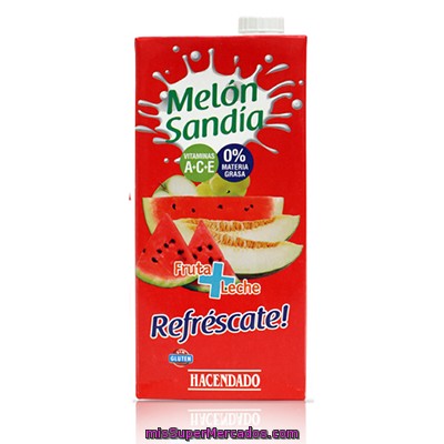 Frutas+leche Melon Sandia, Hacendado, Brick 1 L