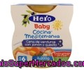 Hero Baby Cocina Mediterránea Cena De Verduras Con Jamón Y Quesito 6 Meses 2x200g
