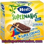 Hero Supernanos Barritas De Super Cereales De Cacao Rellenos De Leche Extra Calcio Estuche 120 G