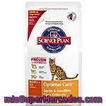 Hill's Science Plan Adult Optimal Care Alimento Especial Para Gatos Adultos Con Cordero Para Un Cuidado Optimo Bolsa 2 Kg