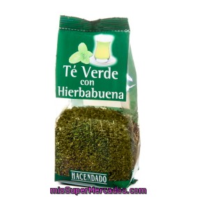 Infusion Te Verde Con Hierbabuena, Hacendado, Paquete 100 G