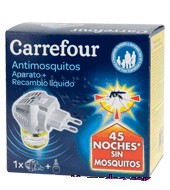 Insecticida Eléctrico Líquido Y Pastillas Antimosquitos Carrefour Aparato + Recambio