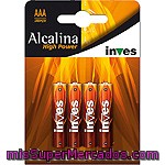 Inves High Power Pila Super Alcalina Aaa(lr03) 1,5 Voltios Blister 4 Unidades