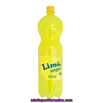 Limon Con Gas 6% Zumo, Hacendado, Botella 2 L