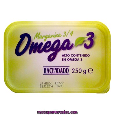 Margarina Omega 3, Producto Recomendado, Tarrina 250 G