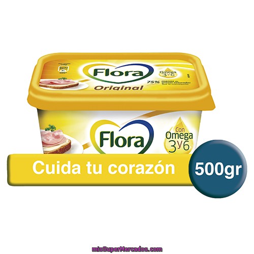 Margarina Vegetal Flora, Tarrina 500 G
