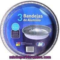 Molde Redondo De Aluminio 1 Litro Sil, Pack 3 Unid.