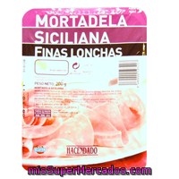Mortadela Siciliana Lonchas Finas, Hacendado, Paquete 200 G