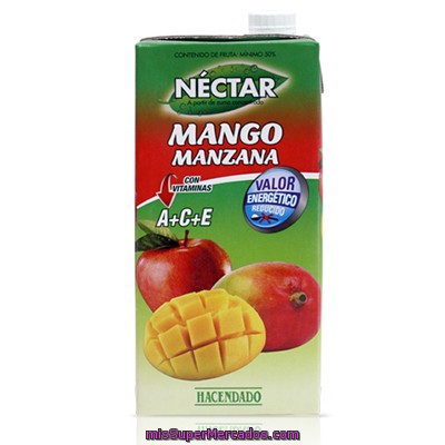 Nectar Mango Manzana (con Valor Energetico Reducido), Hacendado, Brick 1 L