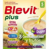 Papilla Duplo 8 Cereales Con Miel-frutas Blevit Plus, Caja 600 G